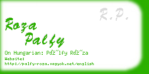 roza palfy business card